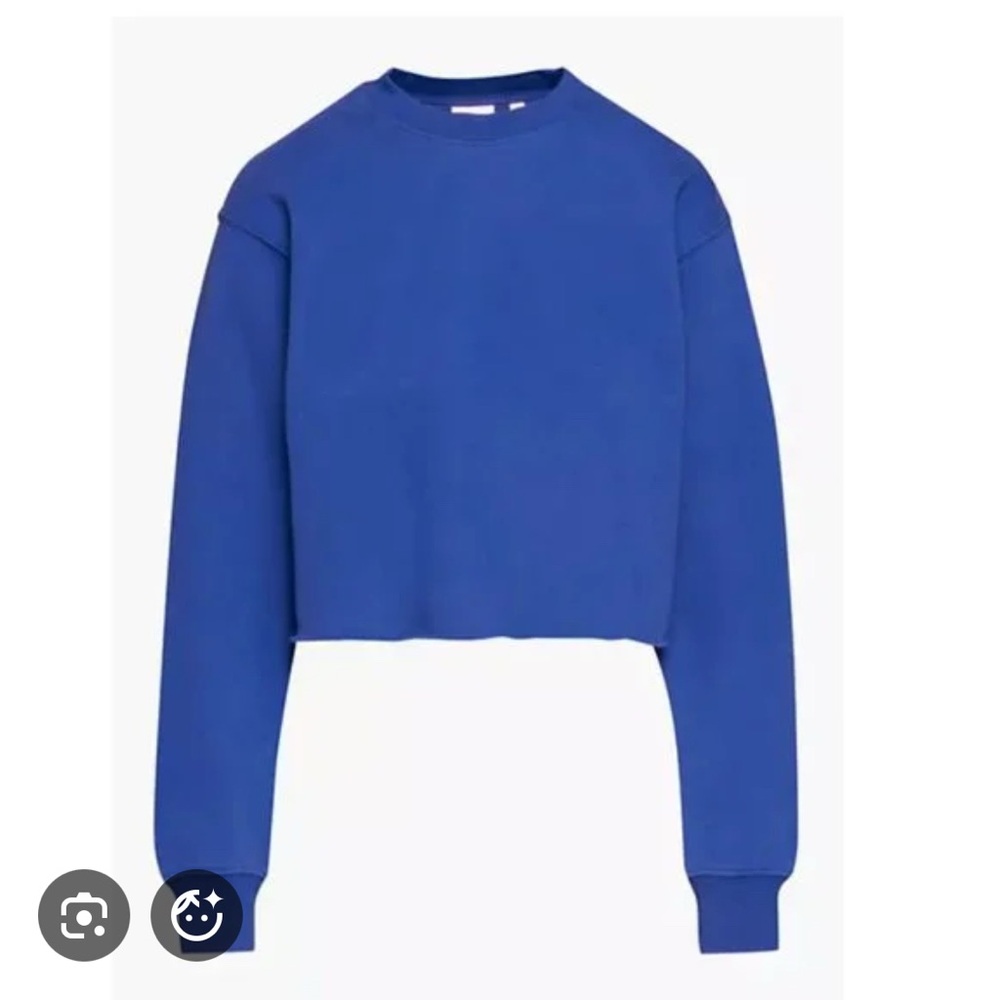 Aritzia TNA Royal Blue Cropped Sweatfleece